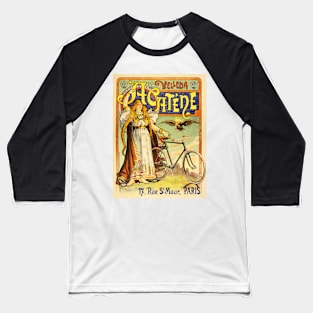 VELLEDA ACATENE Paris 1890 French Bicycle Art Nouveau Advertising Baseball T-Shirt